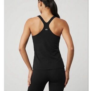 ALO Yoga Black Racerback Tank Top — Women's Athletic Tank